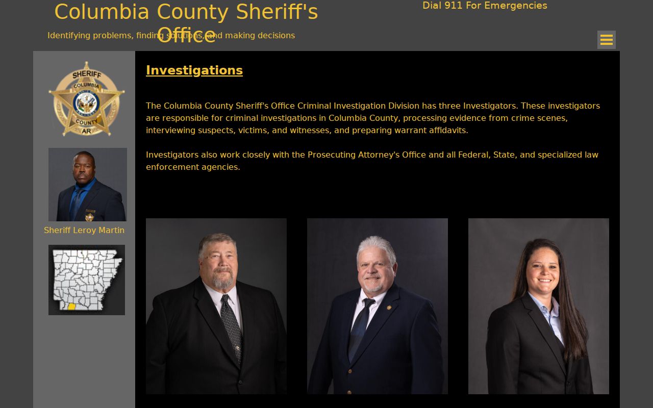 Columbia County most wanted context from sheriff investigations page