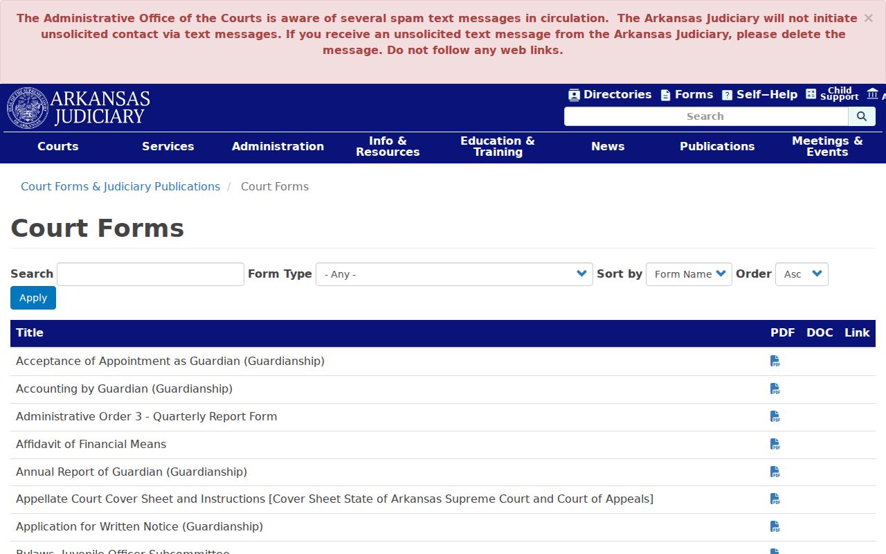Columbia County arrest warrant court forms index
