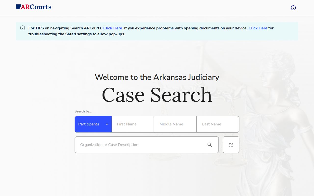 Columbia County warrant records participant search interface
